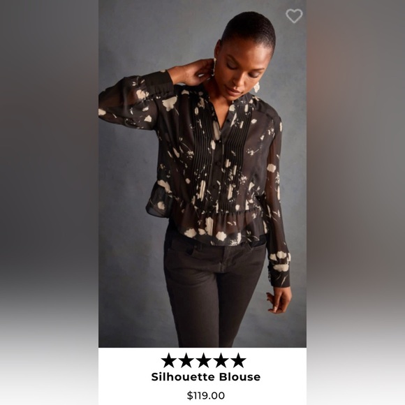 CAbi Tops - CAbi Silhouette Blouse #4912 NWOT